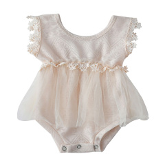 Custom Comfortable Cute Lovely New Born Boutique Dresses Rompers for 3 to 6 Months Baby Girls Paris