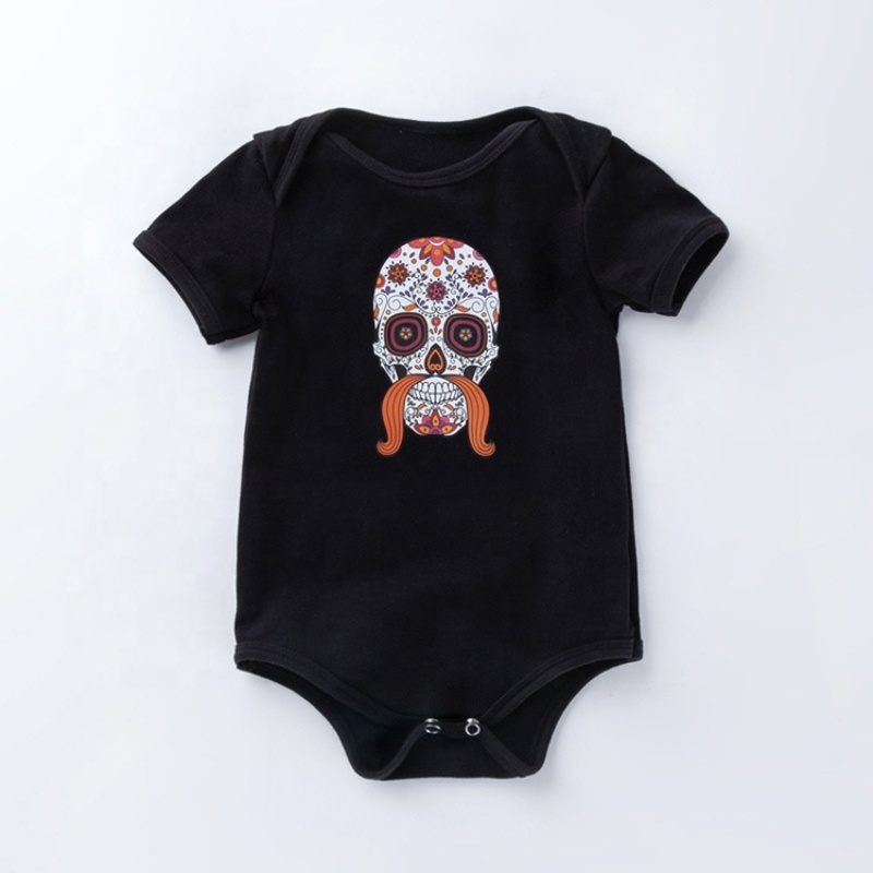 2021 black white pumpkin plaid baby clothes cotton newborn romper