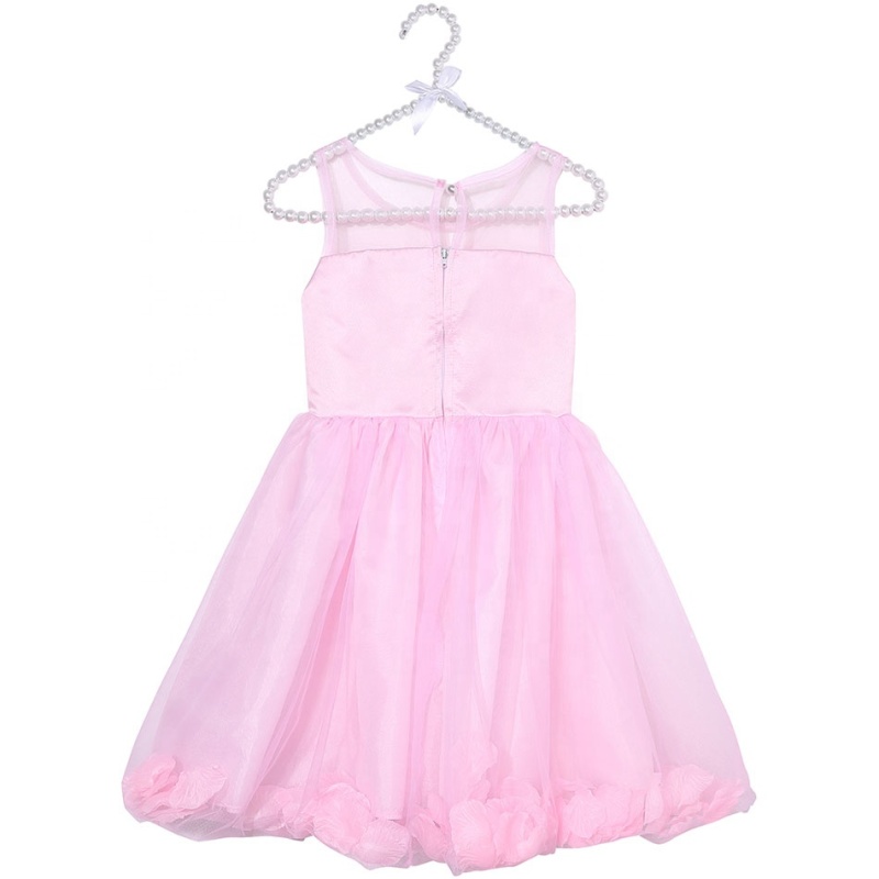 Hot Sale Girl Easter Dress Lace Sweet Girls Dresses Kids Sleeveless Polyester Clothing