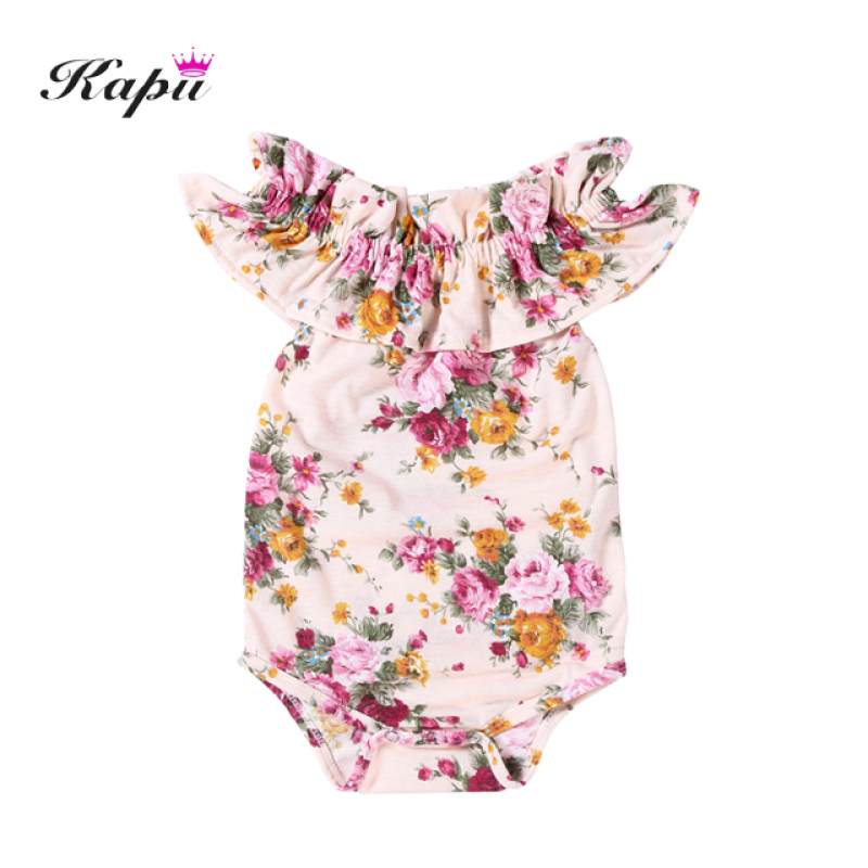 Newborn baby clothing floral baby girl rompers