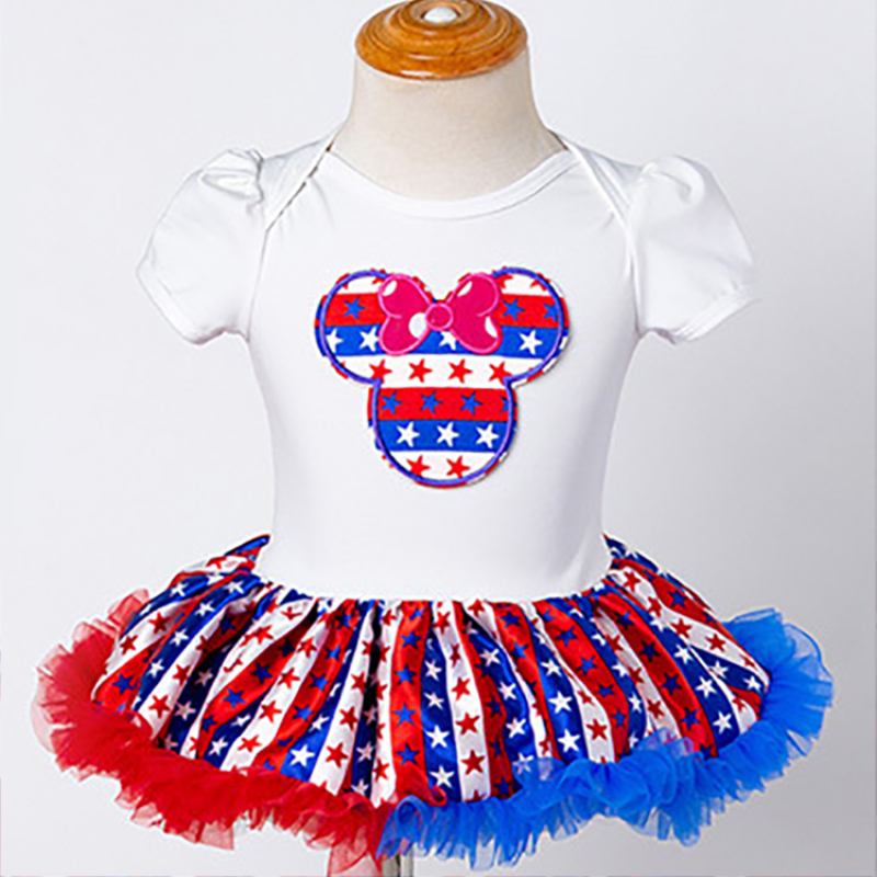 2021 hot sales 4th of July  baby kdis girl clothing set cotton