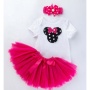 Wholesale Baby Girl Birthday Romper With Tulle Tutu Skirts And Headband 