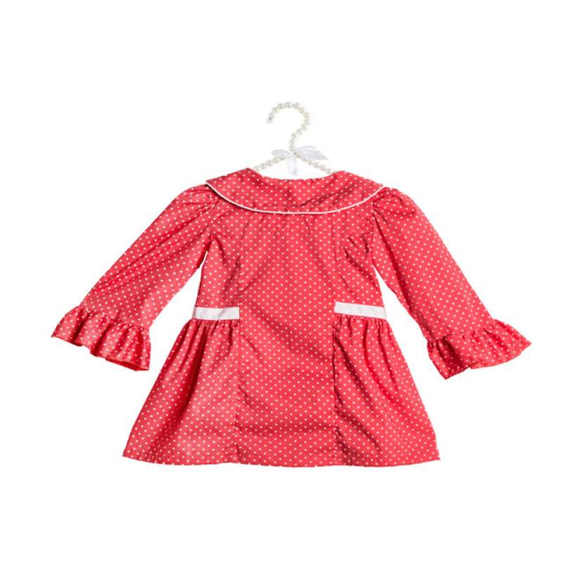 Wholesale China Online Selling Baby Girls Three Quarter Sleeve Top Girls Comfortable Polka Dot Shirts Red Classic Shirt Blouse