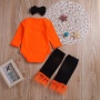 Wholesale cheap high quality halloween clothes pumpkin printed rompers kids 2021 clothing