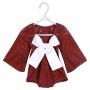 exquisite  new style morden big bow lace romper