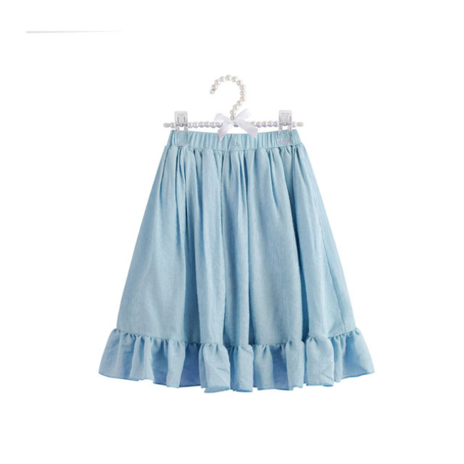 New Style Comfortable Baby Girl 4 Colors Wholesale Ruffle Long Women Casual Skirt