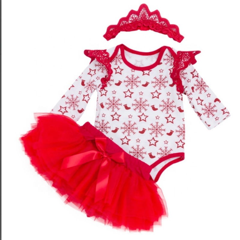 New Floral Design Little Girl Birthday Smash Cake Baby Romper With Tutu Skirts And Headband 