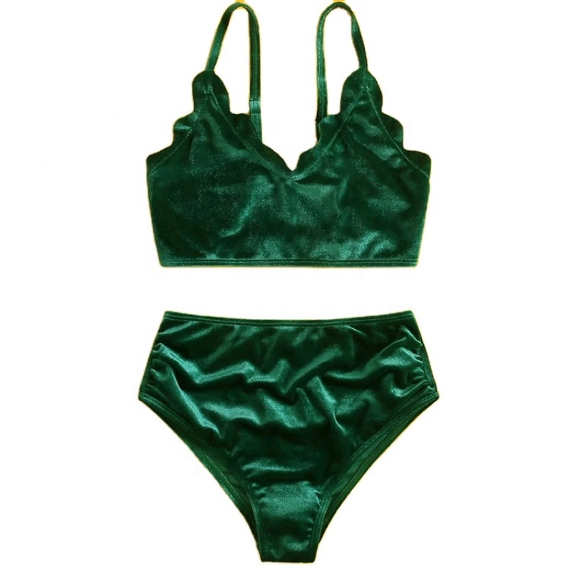 2021 sexy swimwear little girl swimsuits luxury velvet bikini