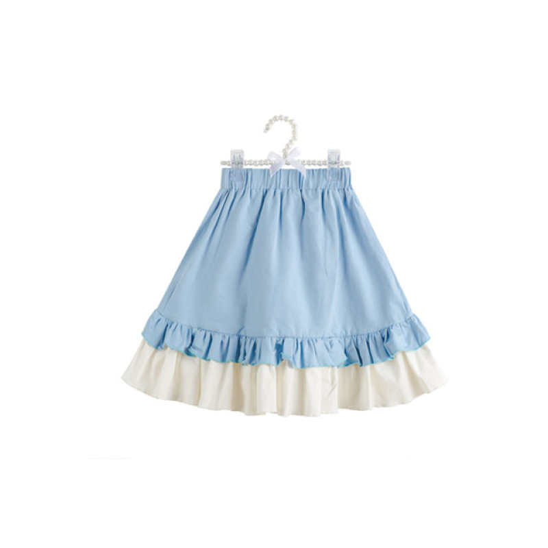 Baby girl's winter beautiful small flowers embroidered  ruffle multi layers skirt