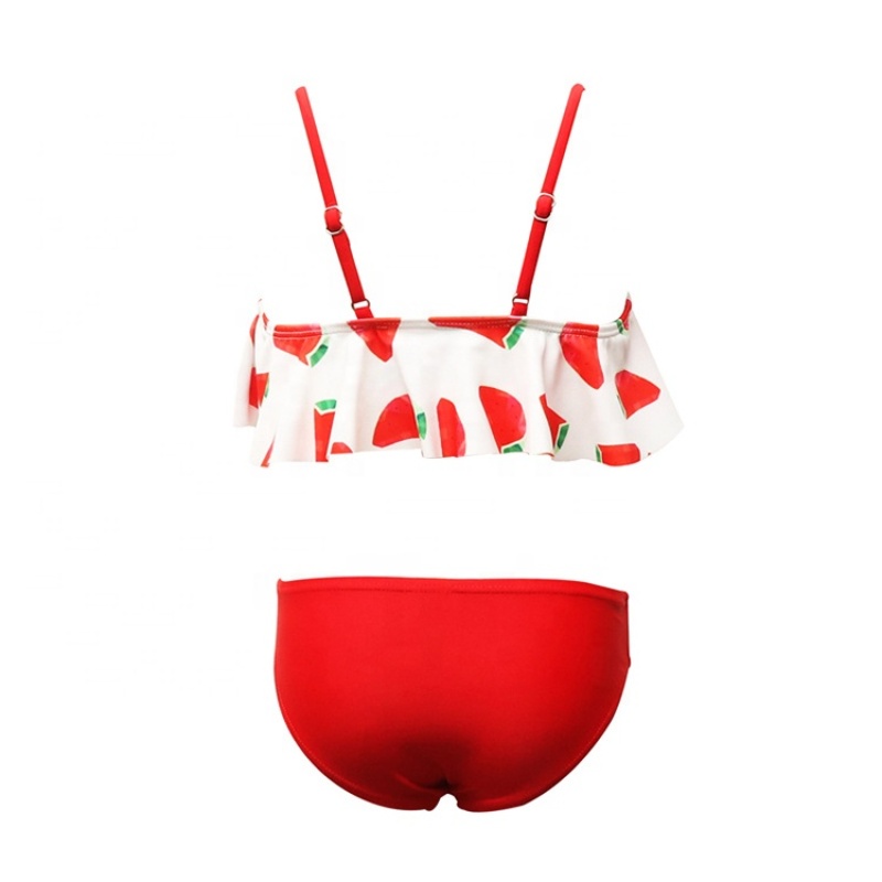 Wholesale swimsuit two piece sexy fruit red bikini girls