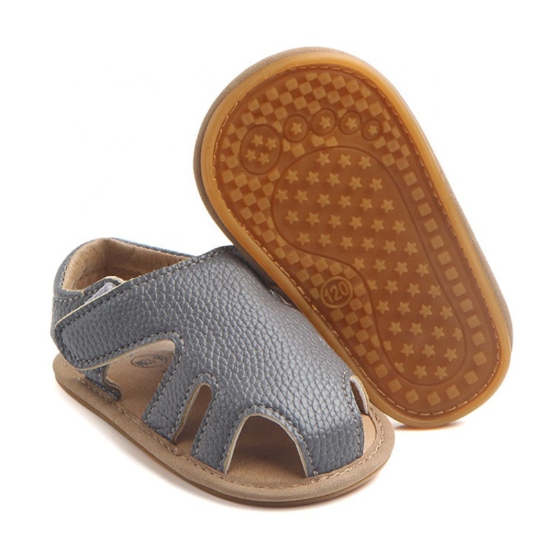 Fashion full grain leather toddler soft sole shoes hollow out sandals