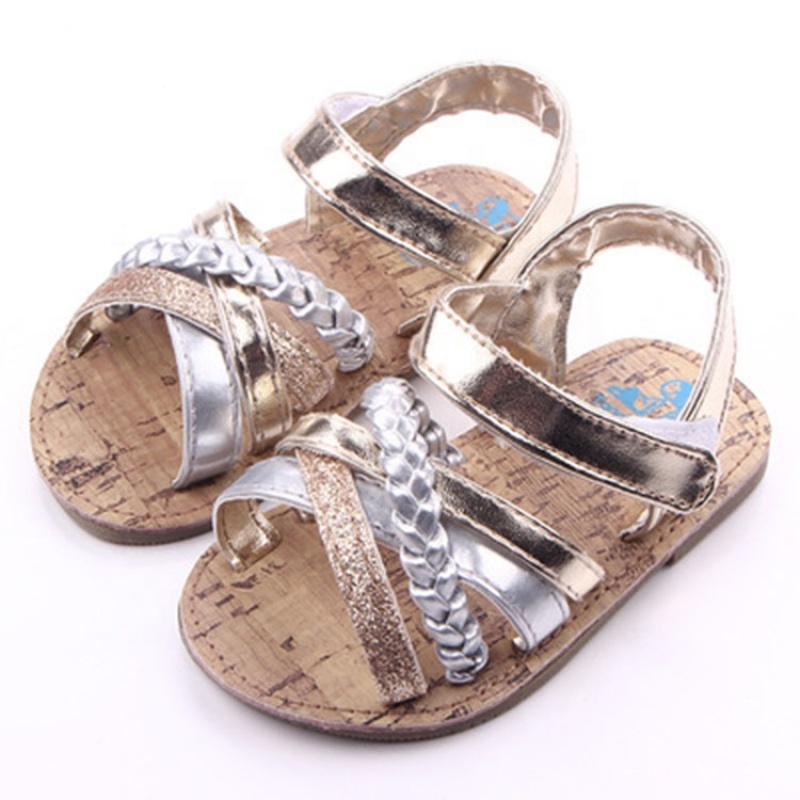 2021 new style bling strap baby girl shoes criss cross sandals