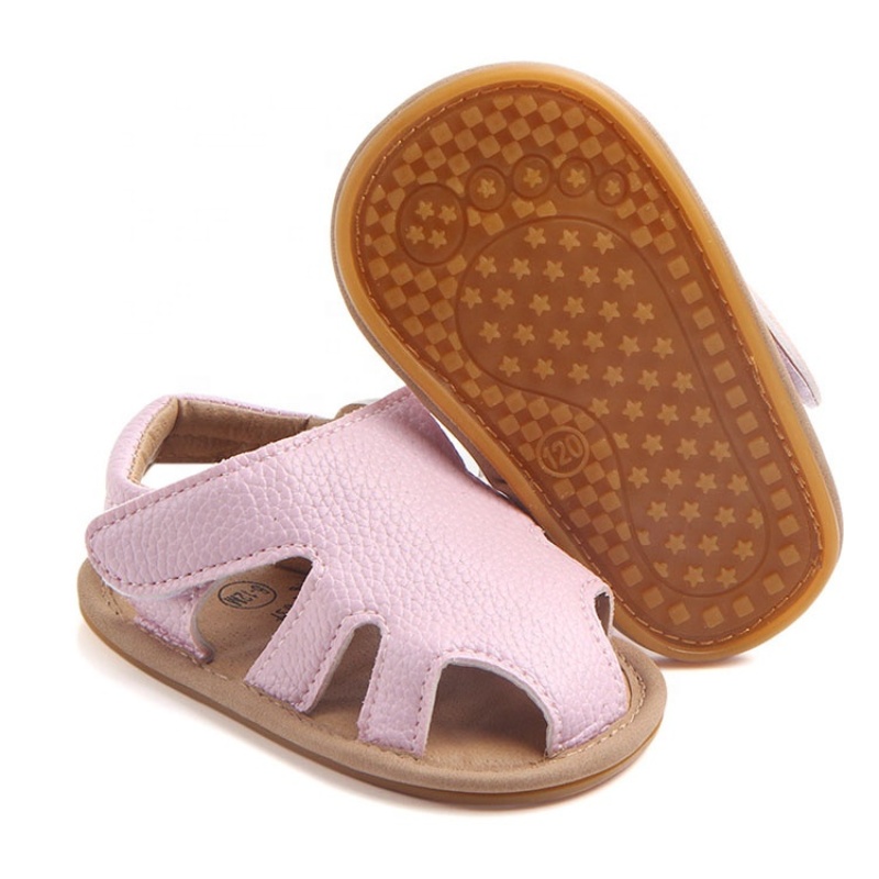 Fashion full grain leather toddler soft sole shoes hollow out sandals