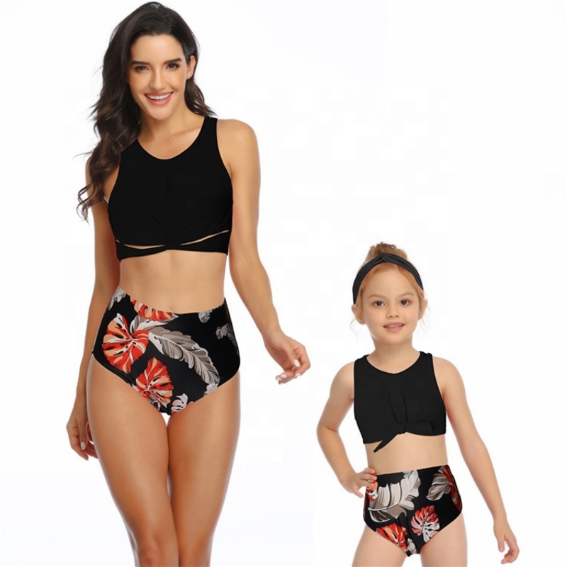 USA black pink white sexy cute woman matching customised swimsuits