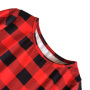 Custom Vintage Red Black Plaid Cotton White Dress Christmas Easter Fringe Shirt Party Dresses for Infant Toddler Girls