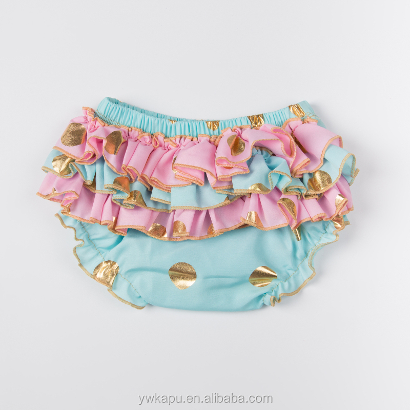 New baby ruffles satin panties newborn ruffle diaper cover bloomers for kids