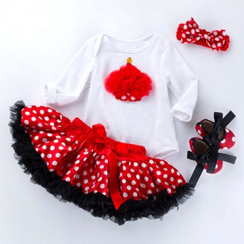 Wholesale High Quality Baby Boutique Girl Tutu Dress With Baby Shoes And Headband Outfit Set