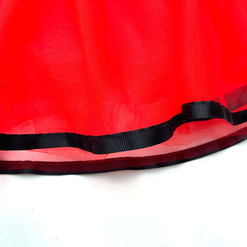 Children's 50s Style Dresses Polka Dot With Black Bow And Trim Suspender Party Wear
