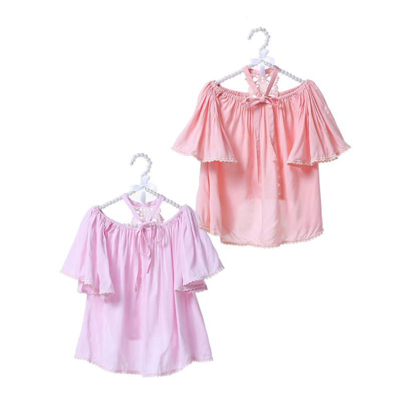 The best design for baby girl short sleeve multi solid color boutique kids clothing  top