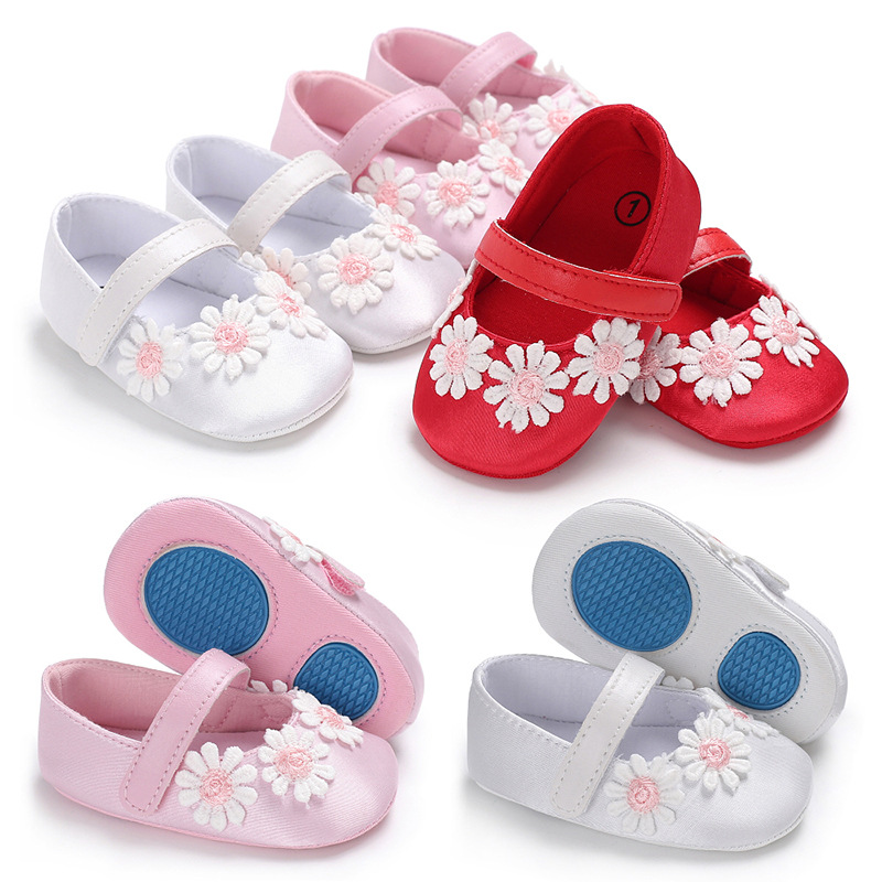 Multi-Color Breathable Fancy Flower Prewalker Kids Baby Girl Shoes in Stock for Spring