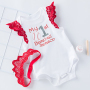 4th of July 100%cotton baby wings romper