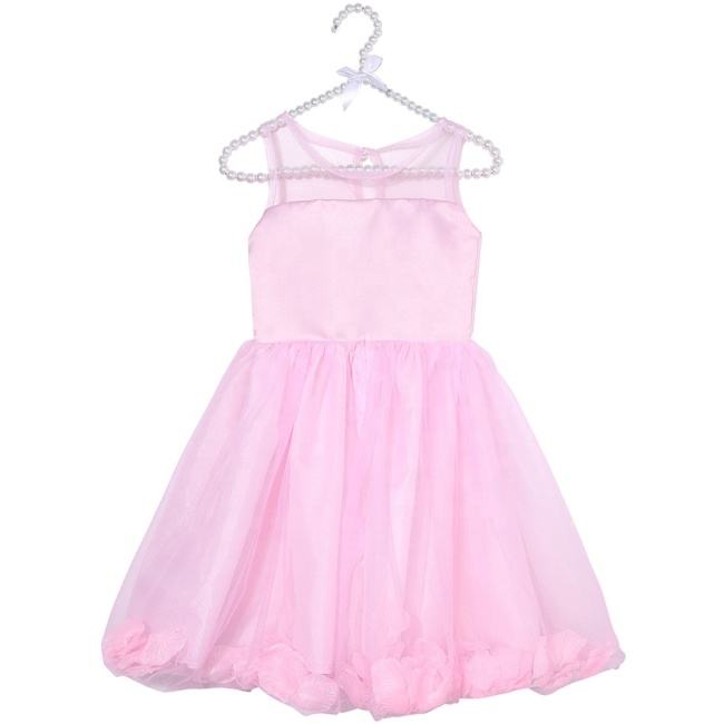 Hot Sale Girl Easter Dress Lace Sweet Girls Dresses Kids Sleeveless Polyester Clothing
