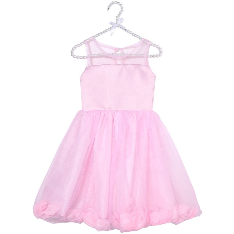 Hot Sale Girl Easter Dress Lace Sweet Girls Dresses Kids Sleeveless Polyester Clothing