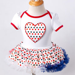 2021 hot sales 4th of July  baby kdis girl clothing set cotton