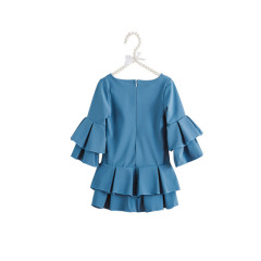 Wholesale Solid Color Long Sleeve Infant Girl Tunic Dress