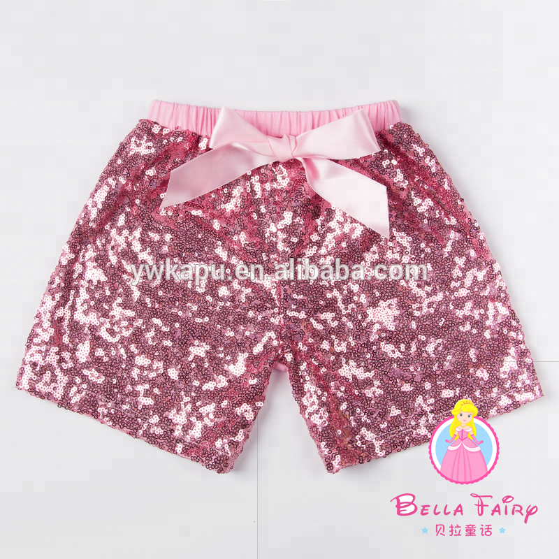 2020 Wholesale children's boutiquebulk baby sequin shorts baby clothes