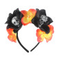 Funny  Halloween Orange Rose Gauze Skull Party Baby kids Headband