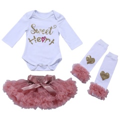 2019 new style pink girls romper set with leggings for spring