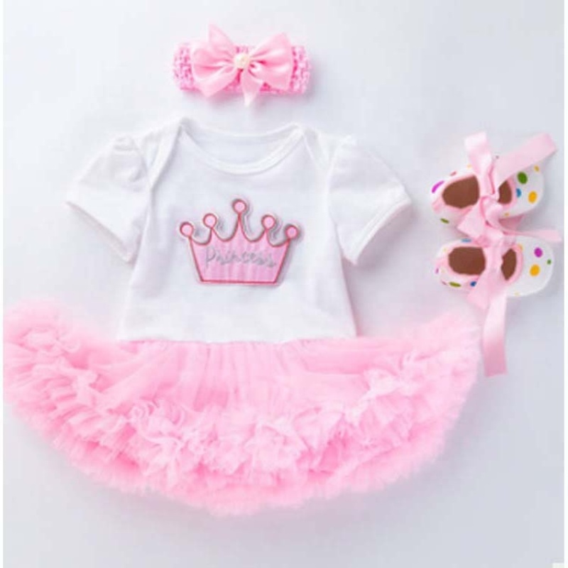 Wholesale Girl Mini Mouse Smash Cake Tutu Dress With Baby Shoes And Headband Set