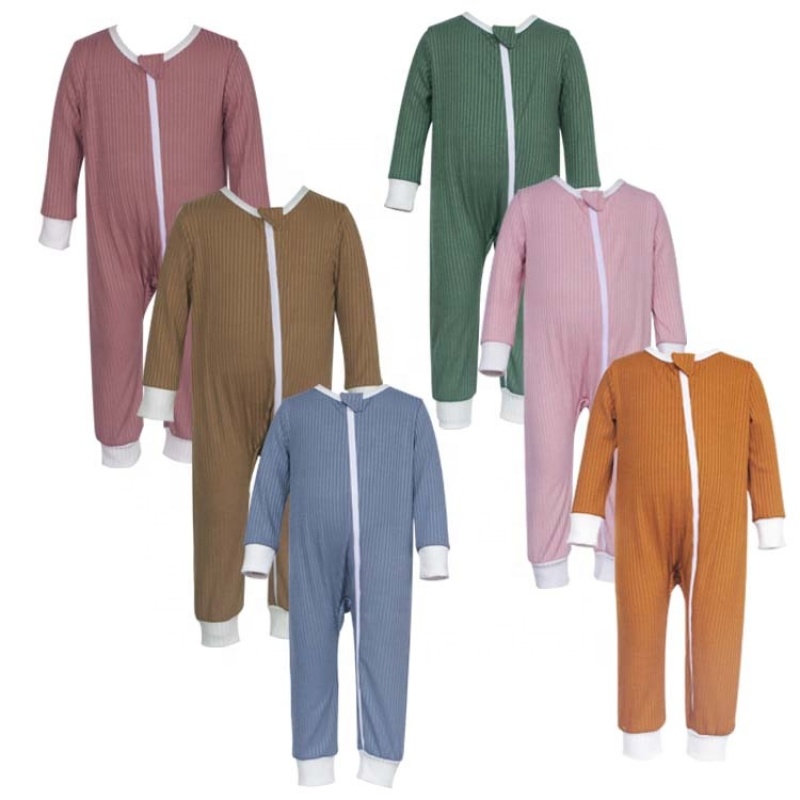 Newborn infant onesie knitted creeper funny baby ribbed romper unisex