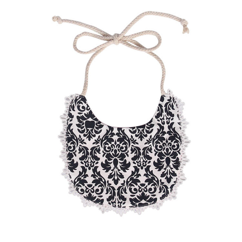 New arrival amazon hotsale safely double sided muslin baby cotton bandana bibs