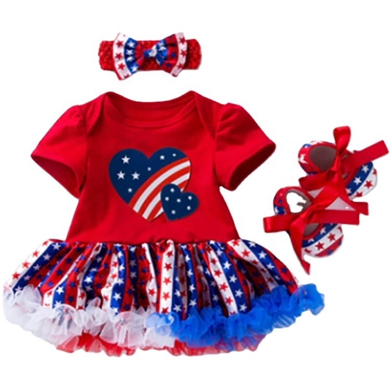 new fashion 4th of July baby girl tutus clothing set
