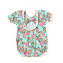 Summer Soft Newborn Baby Cotton Clothes Floral Vintage Bodysuit  Ruffle Design Baby Girls Romper