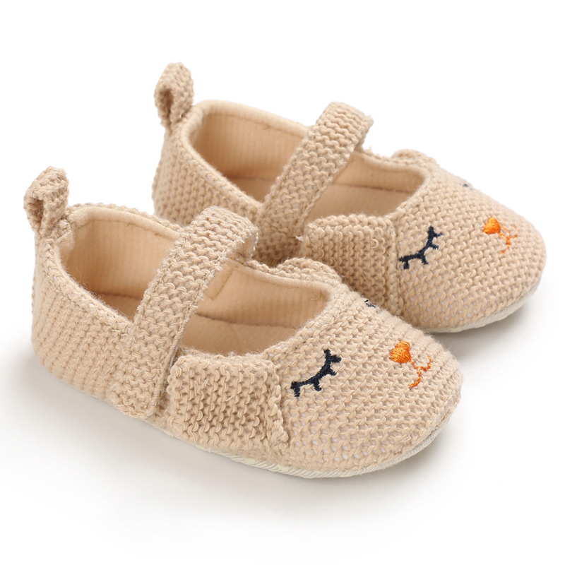 Custom High Quality Designer Newborn Baby Girls Flower Prints Shoes Prewalker for School