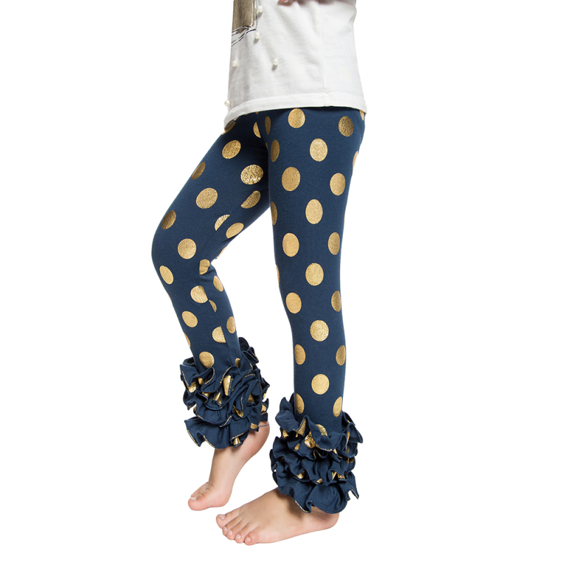 Wholesale triple ruffle toddler pants ,baby icing ruffle leggings,winter icing pants