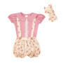 Fashion Baby Girl Clothing Sets Short Sleeve Shirt And Suspender Pants Suits