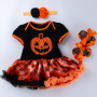 2021 cute cartoon pumpkin puff short sleeve tutu pettiskirt luxury baby dresses
