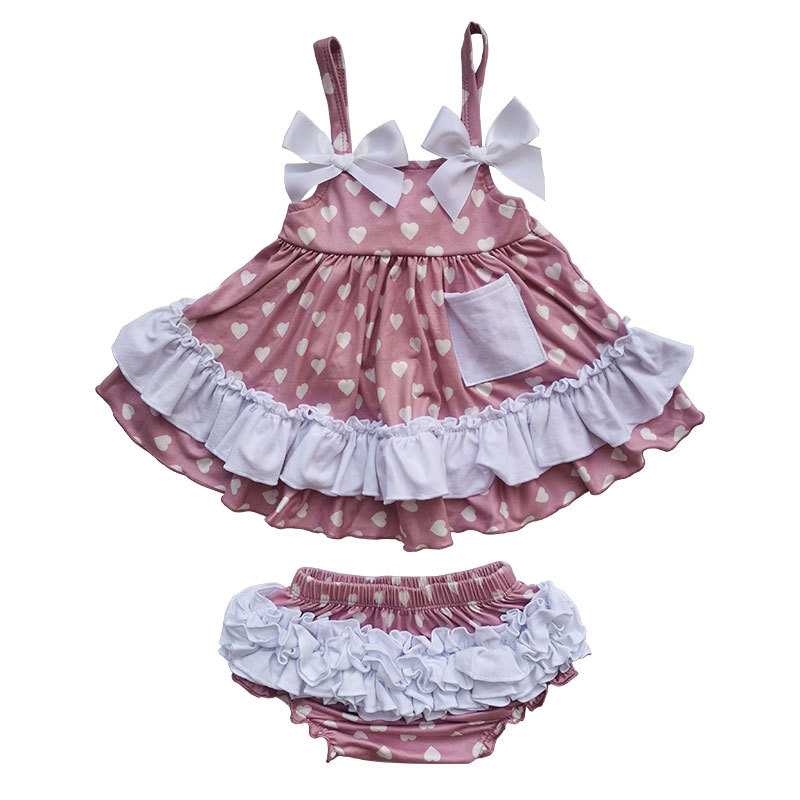 Boutique Cotton Swing Set Outfit For Baby Girl Made In China