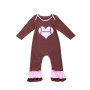 Hot Sale Cute Football Pattern Baby Girls Ruffle Rompers
