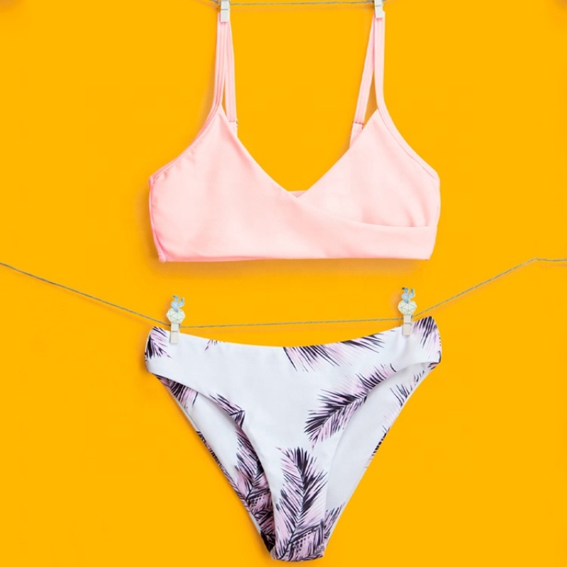 USA two piece swimsuits floral teen bikini swimwear girls