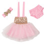Wholesale Sequin Baby Tutu Sets And Diaper Cover With Headband 