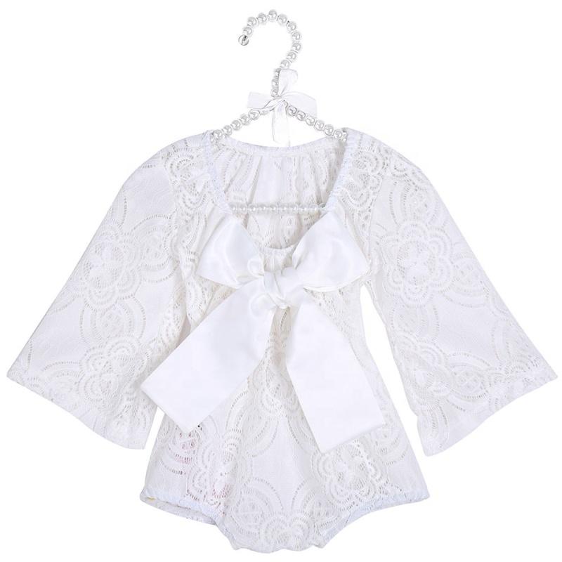 exquisite  new style morden big bow lace romper