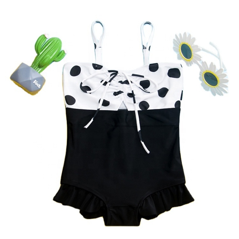 2021 designer lace up long sleeve black one piece swimwear swimsuit