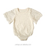 Princess summer boutique girls clothes romper sweet white lace baby cotton romper