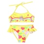 USA desginer sustainable string striped custom kids swimwear backless bikini