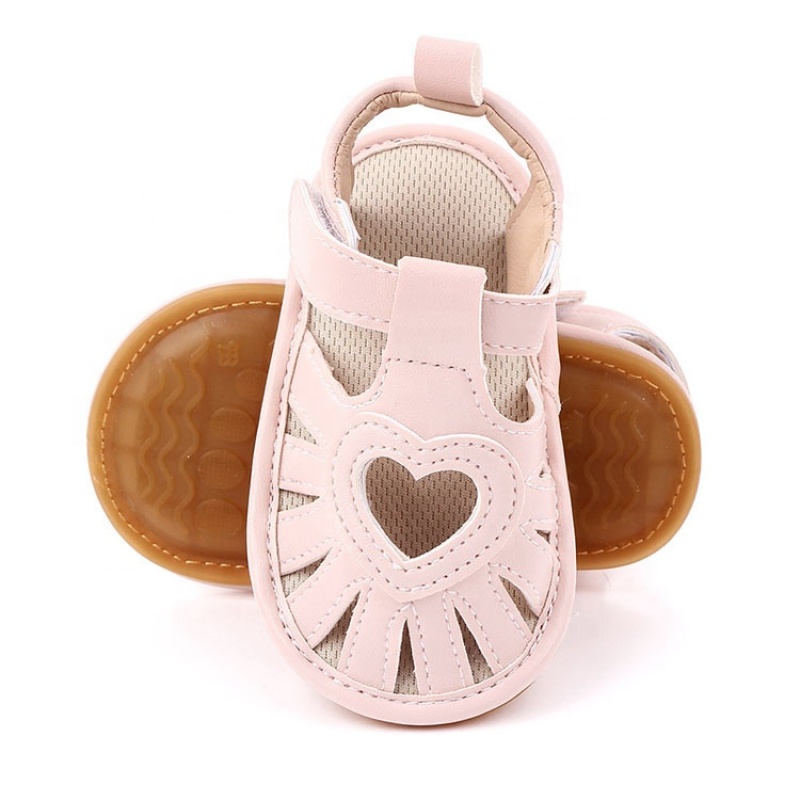 Fashion comfort cute leather baby shoes soft hollow sandals